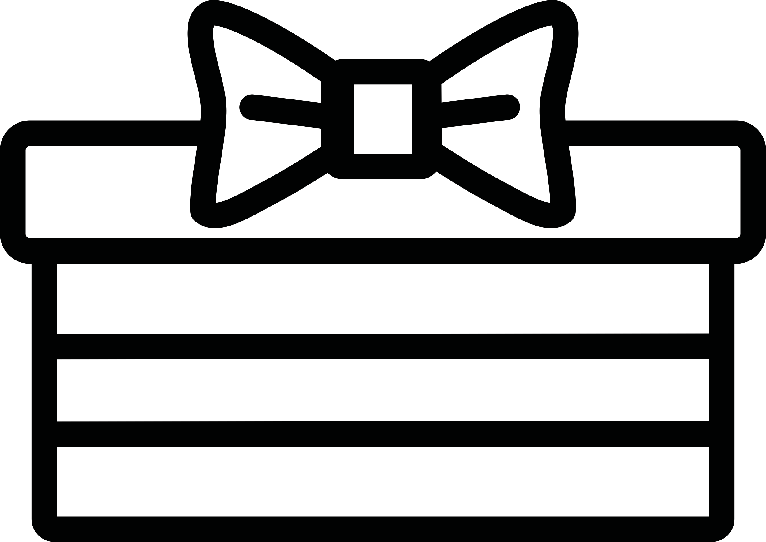 Giftbox With A Big Ribbon On Cover Line Art Svg Vector Free Vectors